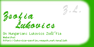 zsofia lukovics business card